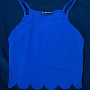 SHEIN BLUE CROP TOP SIZE XS